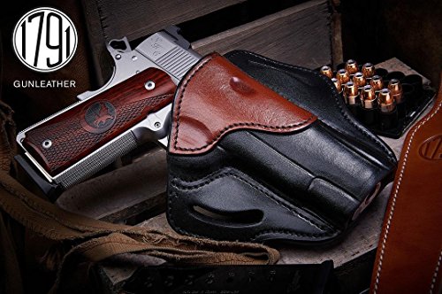 1911 Leather Holster, Right Hand OWB for Belts, Fits 4" and 5" Barrels A430130