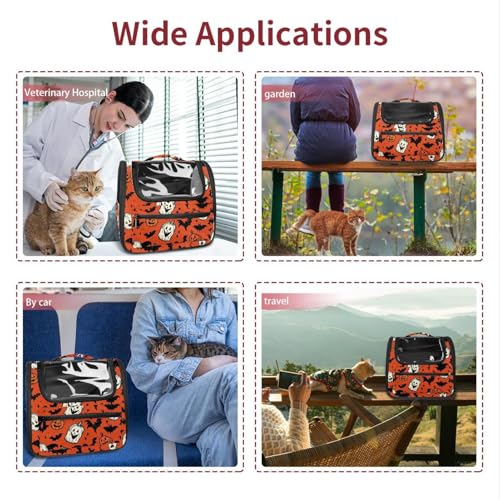 Halloween Pet Carrier Airline Approved for Small Medium Dogs Cats S688252