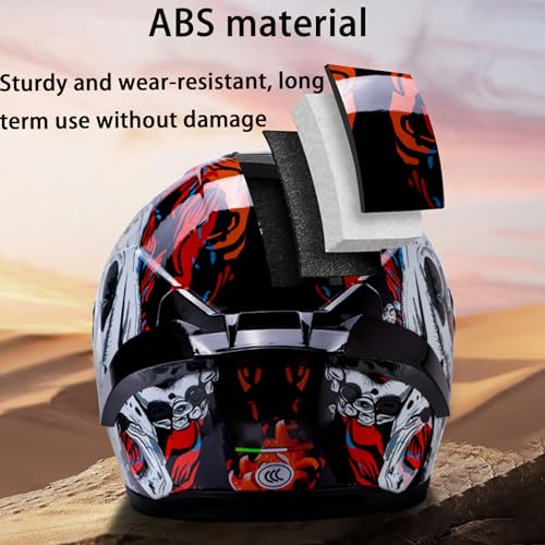 Modular Flip Up Motorcycle Helmet Full Face with Mask and Lens U622560