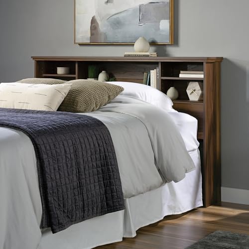 Full/Queen Bookcase Headboard, Grand Walnut Finish N5739