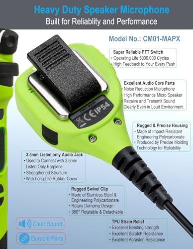 Speaker Mic with Reinforced Cable for Motorola Radios K56624
