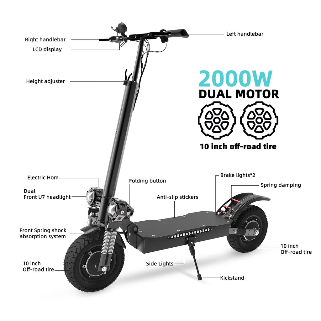 Adult Electric Scooter 2600W 45 MPH 40 Mile Range K8755