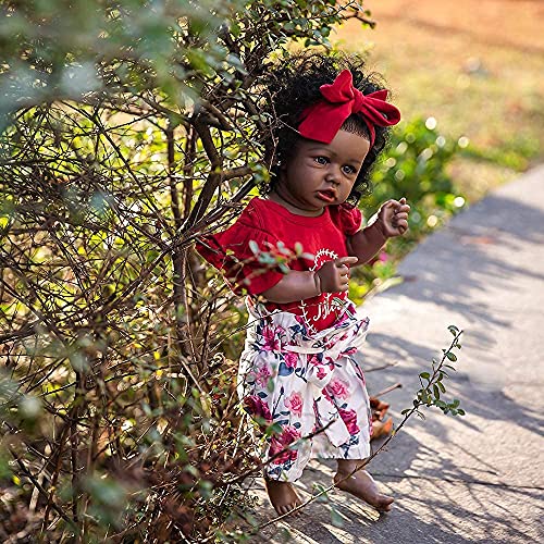 22.8 Inch Realistic African American Baby Doll with Soft Body K201