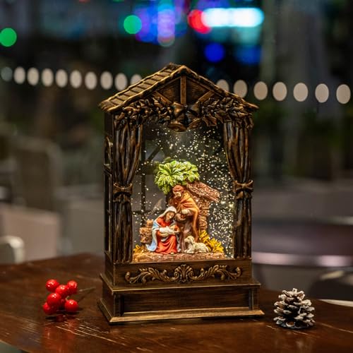 Nutcracker Snow Globe Lantern with Music and Timer Z50315