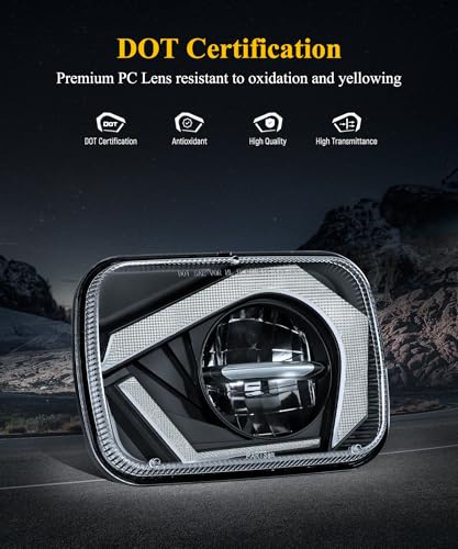 LED Headlights 7x6 5x7 Sealed Beam with DRL and Turn Signal G192