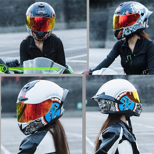 Modular Flip Up Motorcycle Helmet Full Face with Mask and Lens U622560