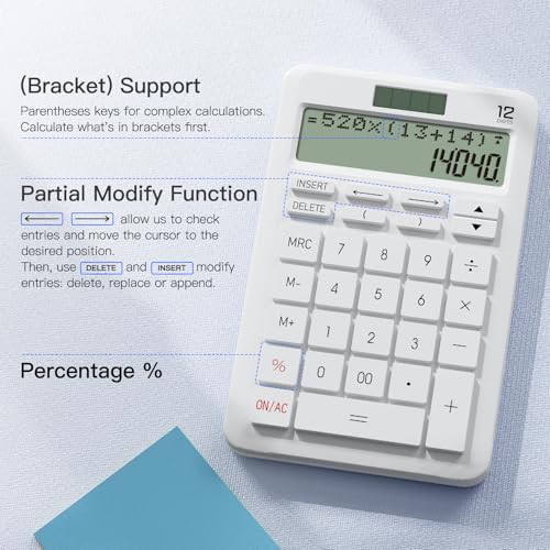 Scientific Calculator with Notepad, 2-Line Display, Solar and Battery Powered Q967