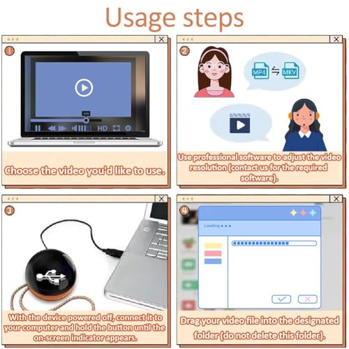 Crystal Ball Video Player with WiFi, 3D Memory Sphere Lamp V21872
