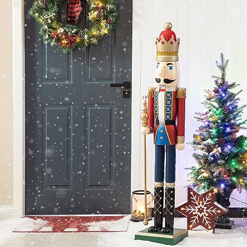 Wooden Nutcracker Decoration 42 Inch Christmas Indoor Outdoor C418758