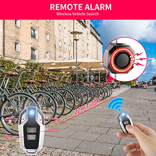 Bike Tail Light with Alarm, Rechargeable, Auto On/Off L2731