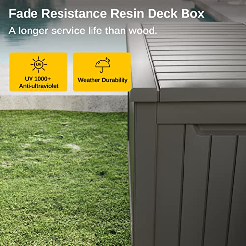 Outdoor Storage Box 31 Gallon Waterproof Resin Deck Box V3075