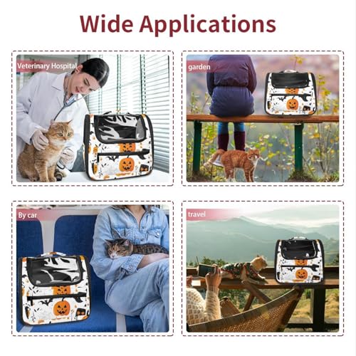 Halloween Pet Carrier Airline Approved for Small Medium Dogs Cats S688252