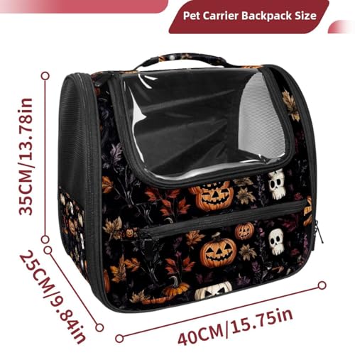 Halloween Pet Carrier Airline Approved for Small Medium Dogs Cats S688252