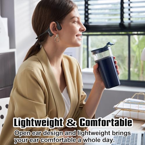 Bone Conduction Wireless Sport Headphones with Noise-Canceling Mics E40369