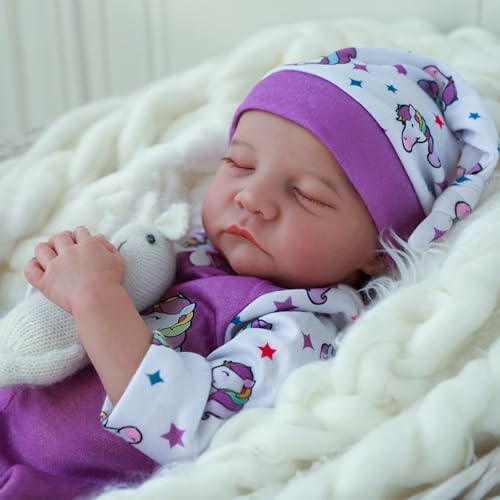 18 Inch Realistic Reborn Baby Doll with Vinyl Body and Accessories Q173