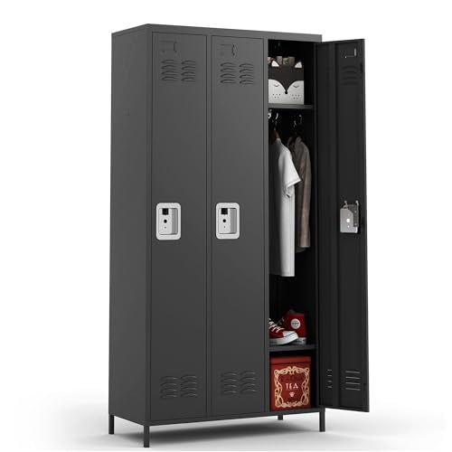 Steel Lockers for Employees, Lockable Storage Cabinet with Assembly X270