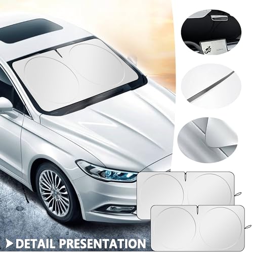 Car Sun Shade Windshield with Opening, Foldable Blocker for Most Cars SUVs Trucks U129618