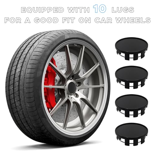 Wheel Center Caps 4 Pack, Snap-in Plastic Hub Cap Covers, 54mm Outer Diameter V462409