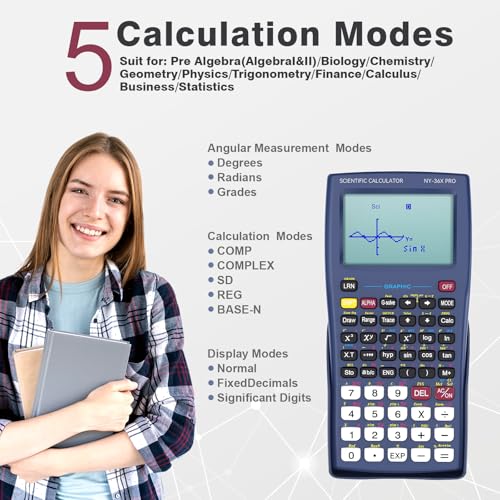 Scientific Calculator with Notepad, 2-Line Display, Solar and Battery Powered Q967
