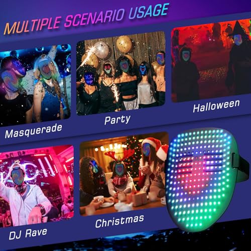 LED Mask with Gesture Sensing for Halloween Party D76447