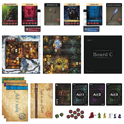 Dungeons & Dragons: Bedlam in Neverwinter Board Game, Cooperative Strategy Game for Ages 12+ Z1799