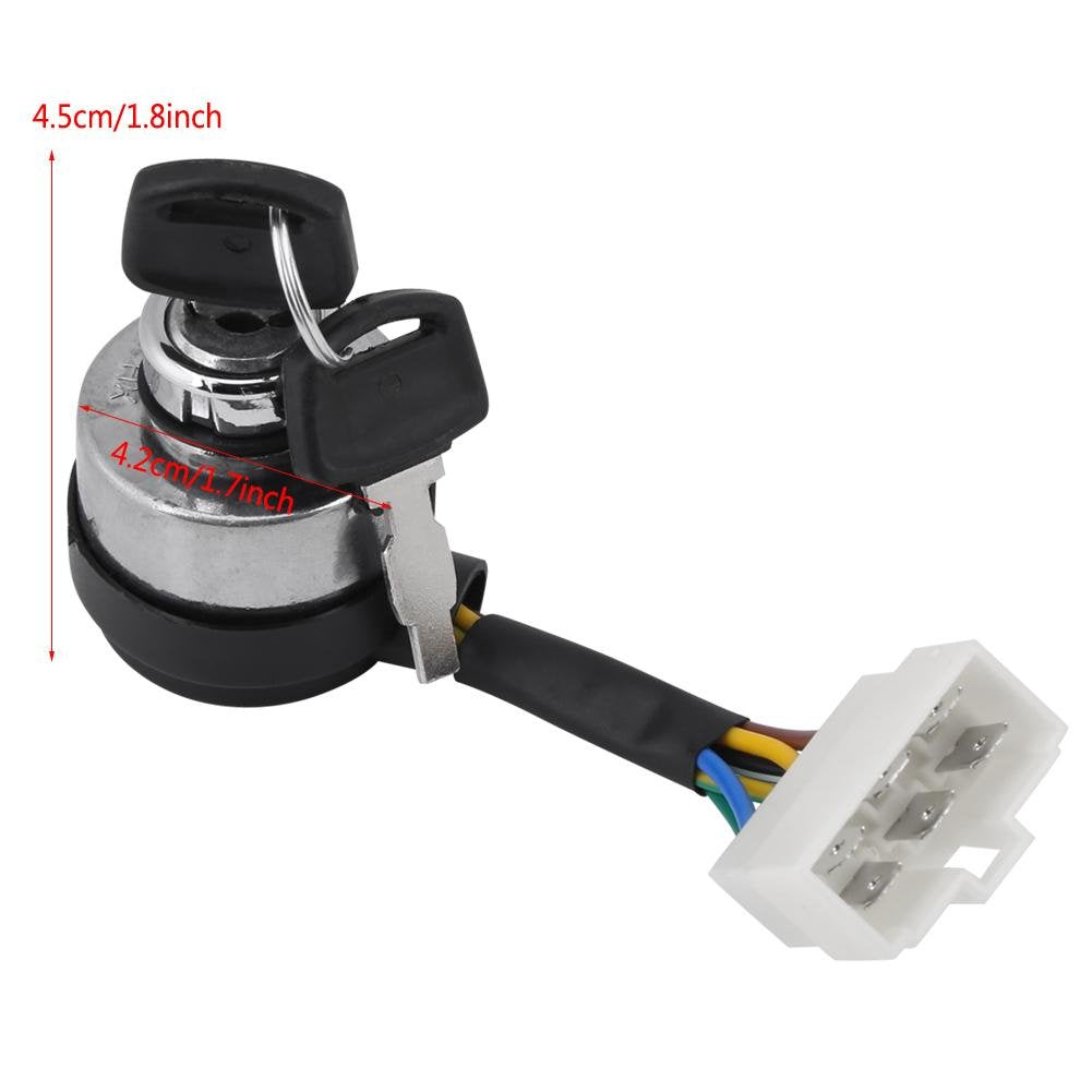 6 Wire Ignition Start Key Switch for 2.5-6.5KW Gas Generator O3415