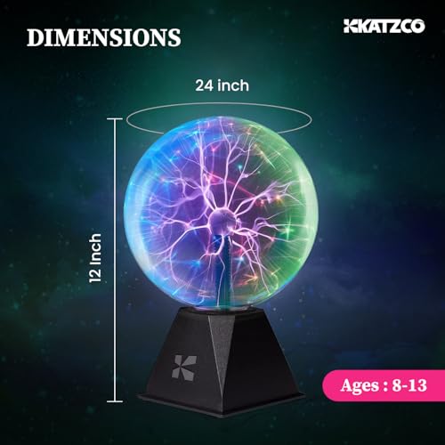 7 Inch Plasma Ball Lamp - Touch and Sound Sensitive Electric Globe with Lightning Effects R48981