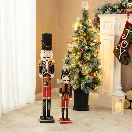 Wooden Nutcracker Decoration 42 Inch Christmas Indoor Outdoor C418758