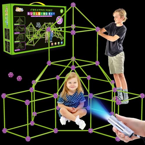 Fort Building Kit for Kids, STEM Construction Toys, 140 Pieces V503086