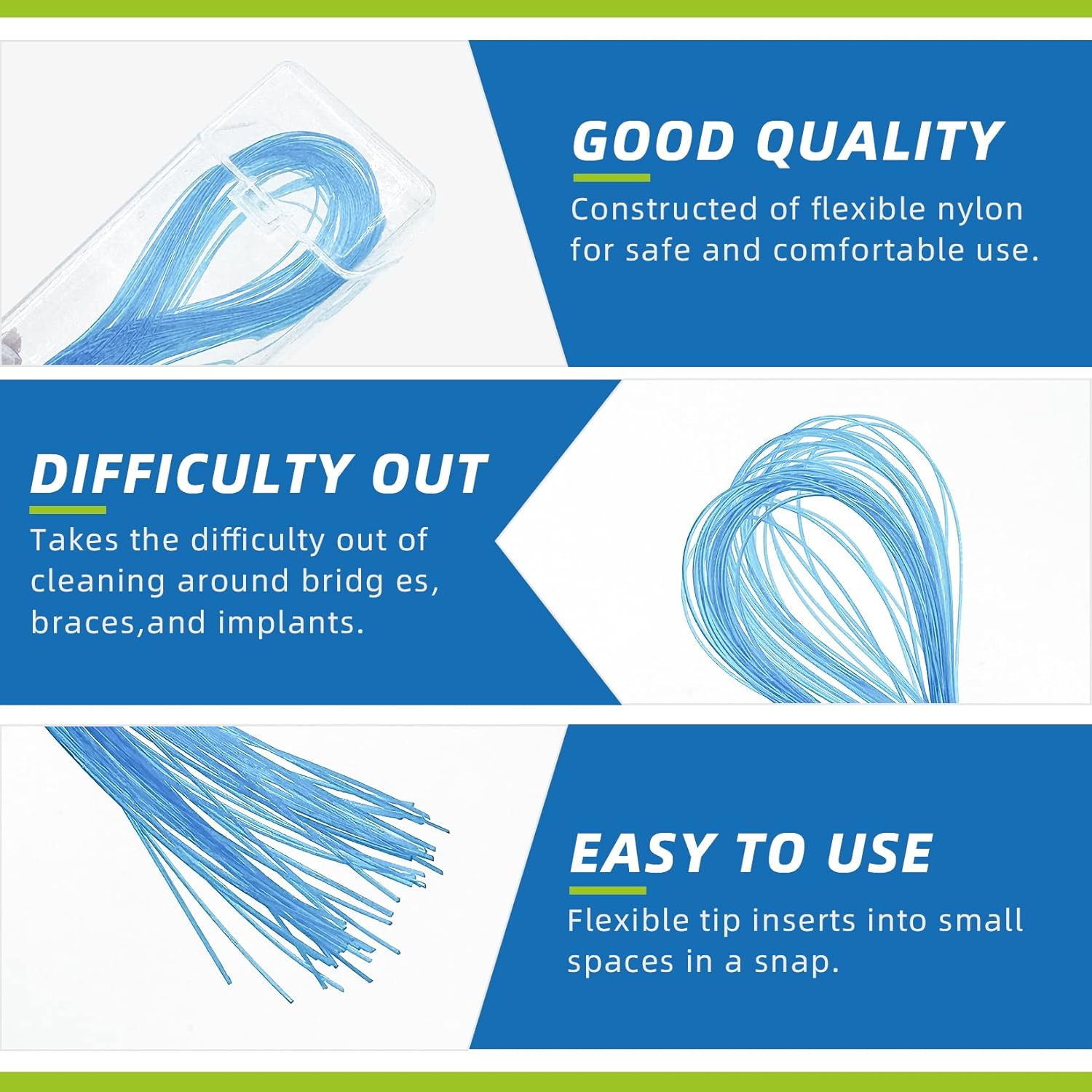 Floss Threaders for Braces, Bridges, and Implants, 200 Count X408