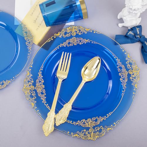 Gold Plastic Dinnerware Set for 50 Guests N48810