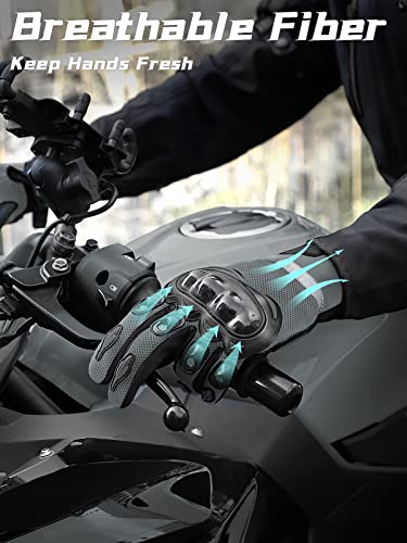 Breathable Mesh Motorcycle Gloves with Touchscreen Protection D471