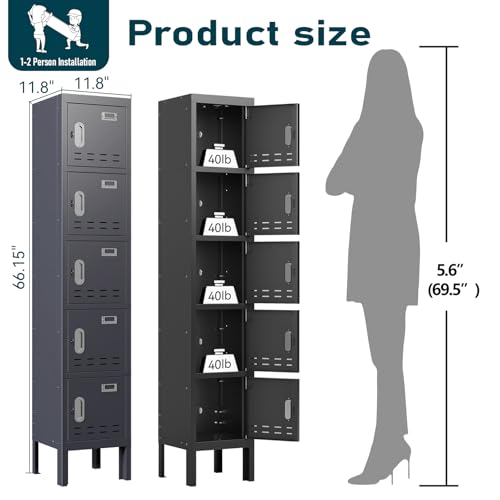 Metal Cabinet with Lockable Door for Office, Gym, School, Home A290