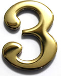 Number 3-2" Brass Numbers Better Box Mailboxes Brass Mail Box Numbers Two Inch Solid Brass Number 3