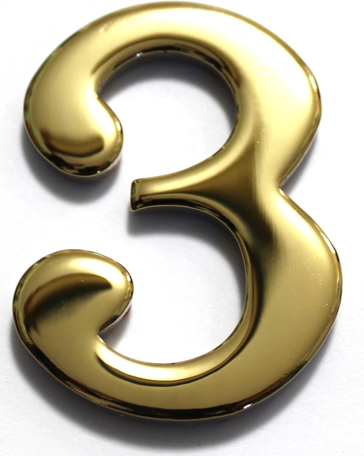 Number 3-2" Brass Numbers Better Box Mailboxes Brass Mail Box Numbers Two Inch Solid Brass Number 3