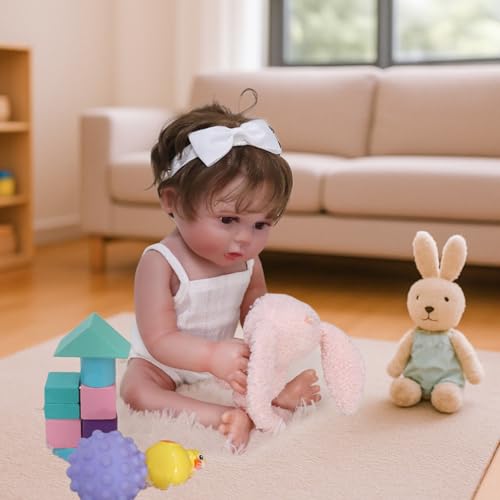 18-Inch Silicone Reborn Baby Doll, Lifelike Weighted Full Body Vinyl with Gift Set U9316