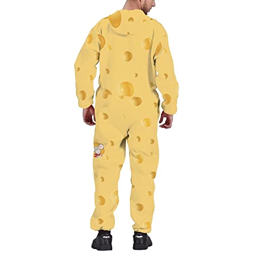 Adult Onesie Hooded One-Piece Pajama Zipper Jumpsuit for Men and Women I930