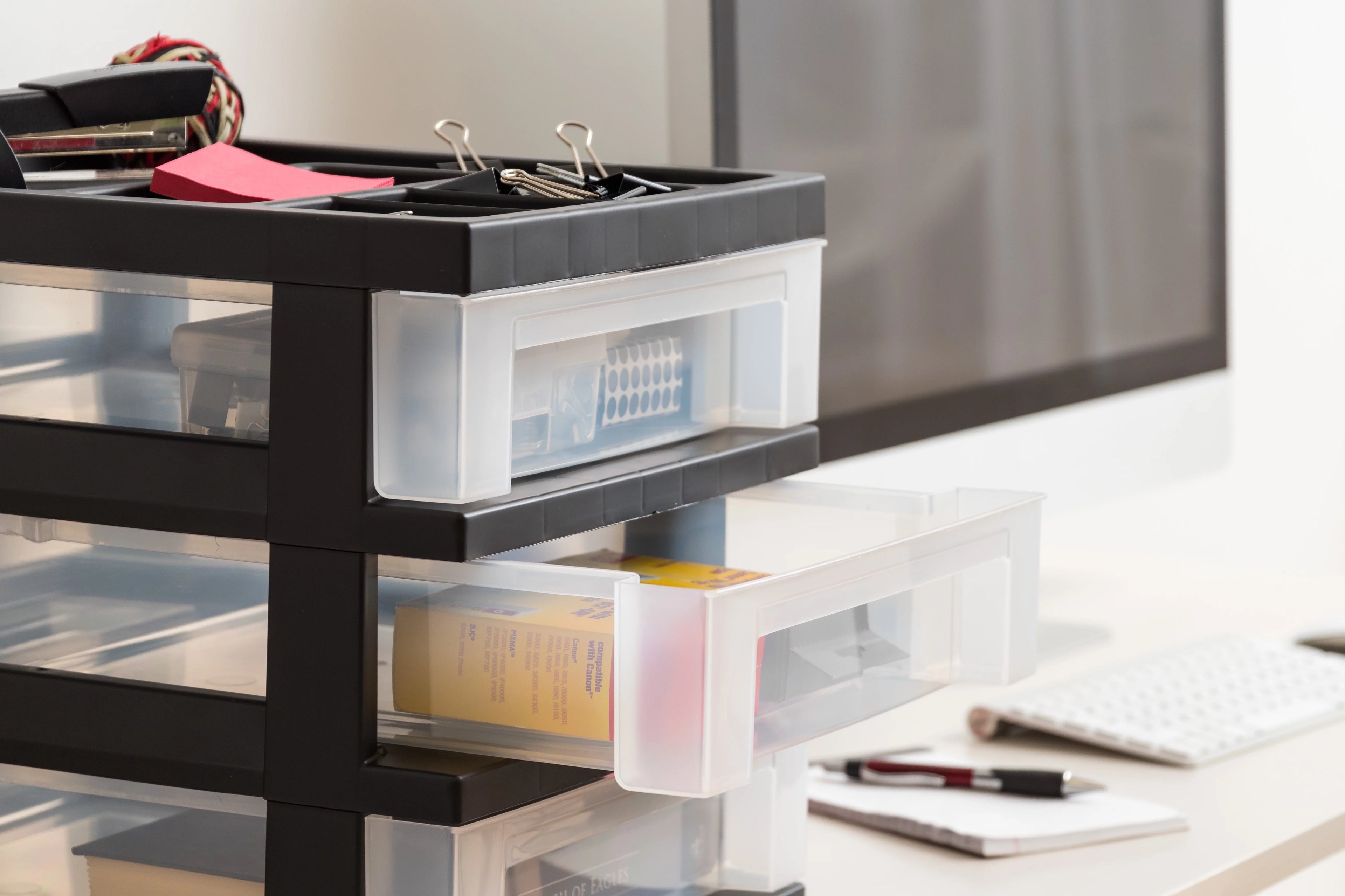 7 Drawer Rolling Storage Cart with Organizer Top Q905572