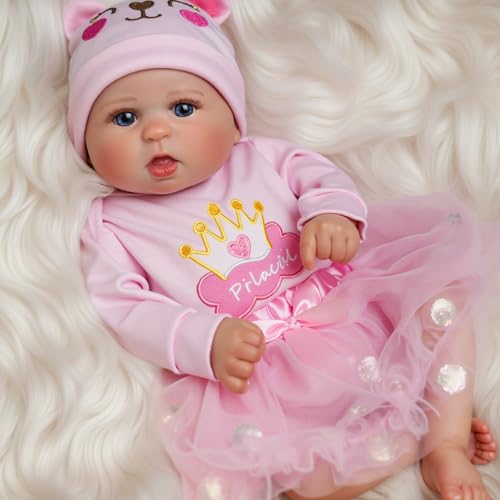 20-Inch Realistic Newborn Baby Doll Soft Cloth Body for Kids Age 3+ R6060