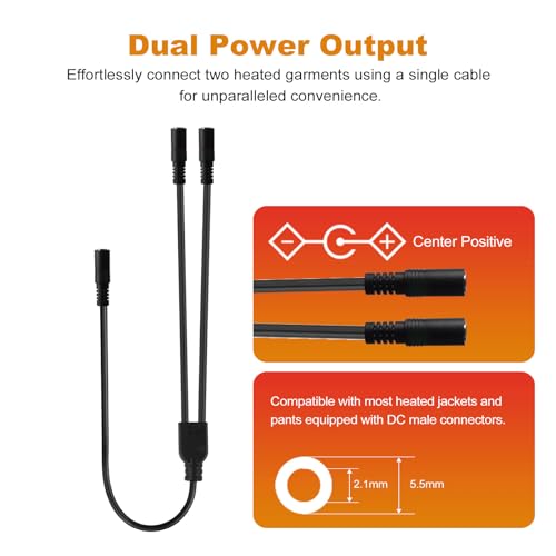 Motorcycle Heated Jacket Adapter Cable for Heated Gear W134209