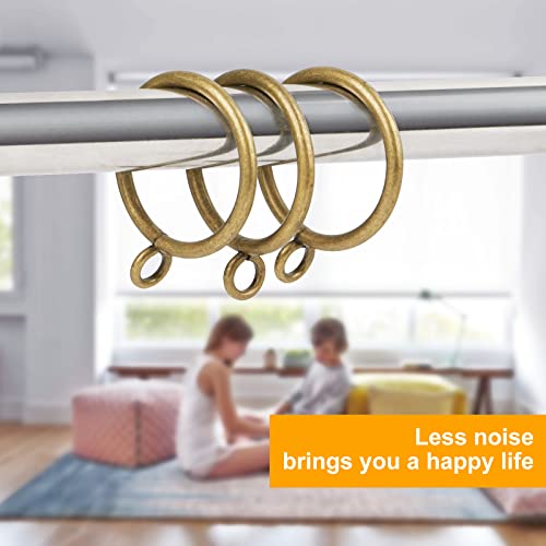 Curtain Rings with Eyelets for Curtain Rods, Set of 30 P365586