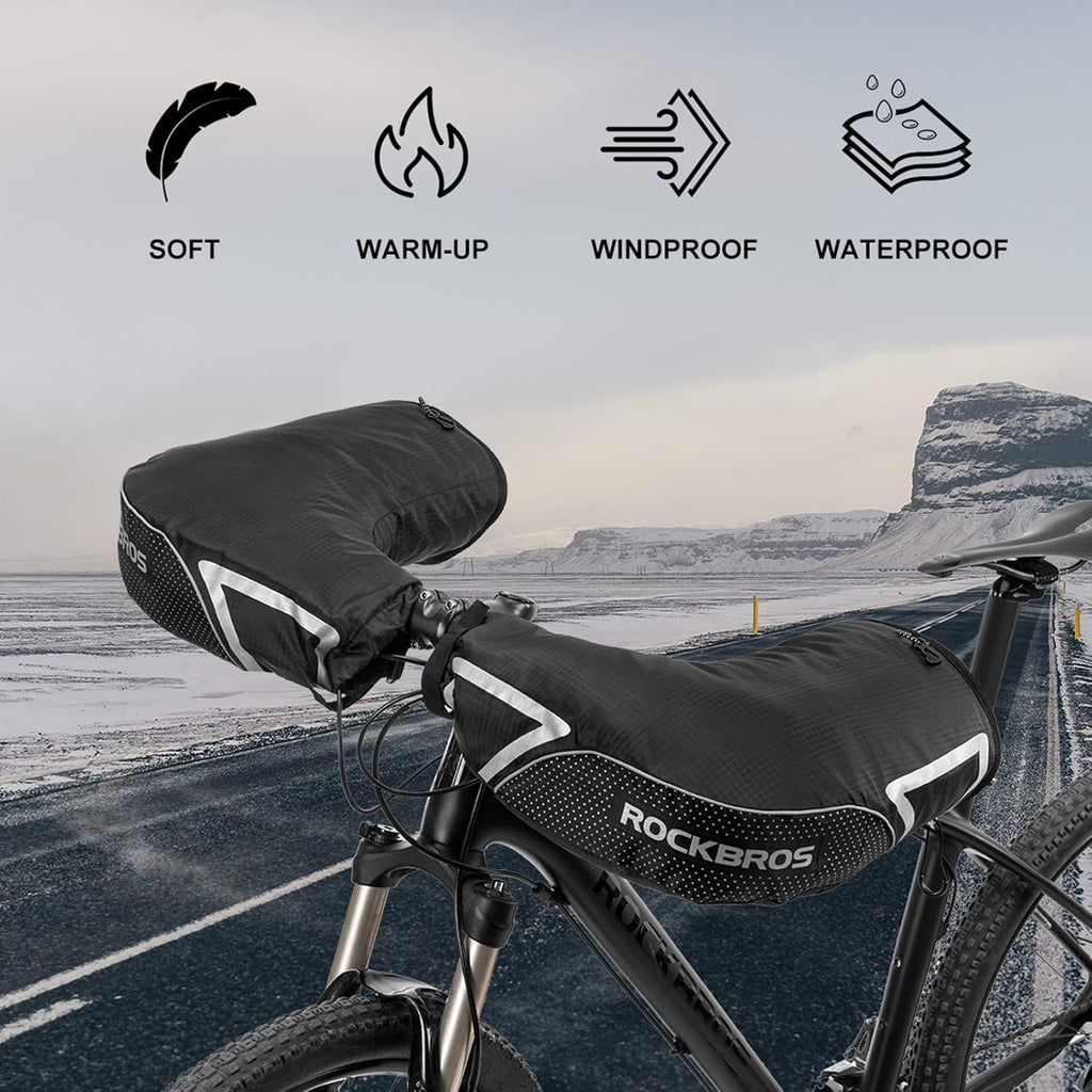 Winter Cycling Handlebar Mittens for Men D301447