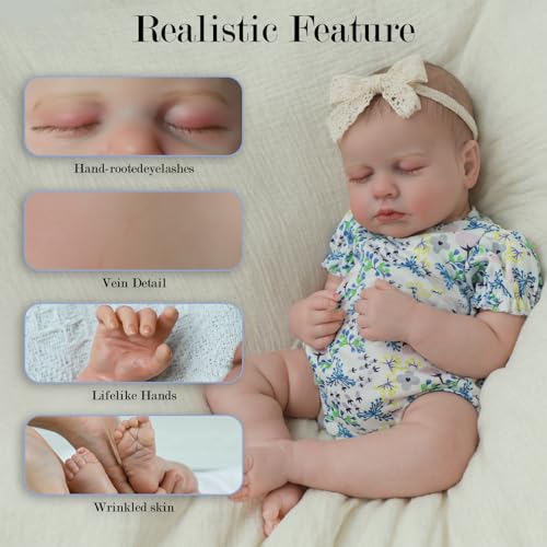Lifelike Reborn Baby Doll 20 Inch Realistic Newborn Girl with Accessories D526