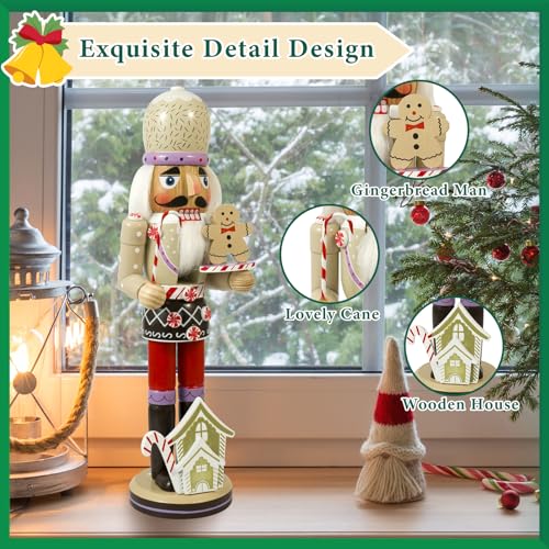Gingerbread Chef Nutcracker Wooden Christmas Decorations L619768