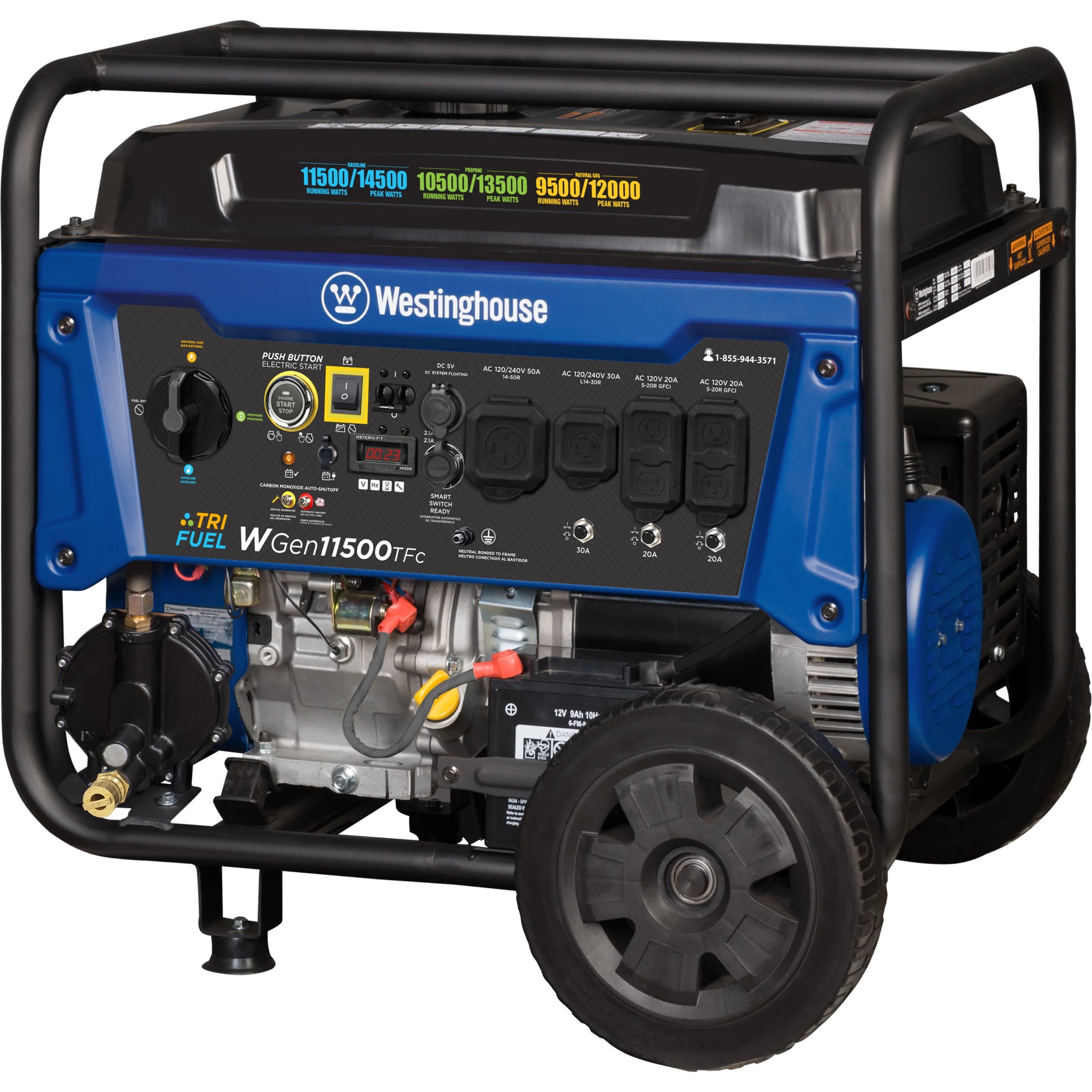14,500 Watt Tri-Fuel Portable Generator with CO Sensor F999