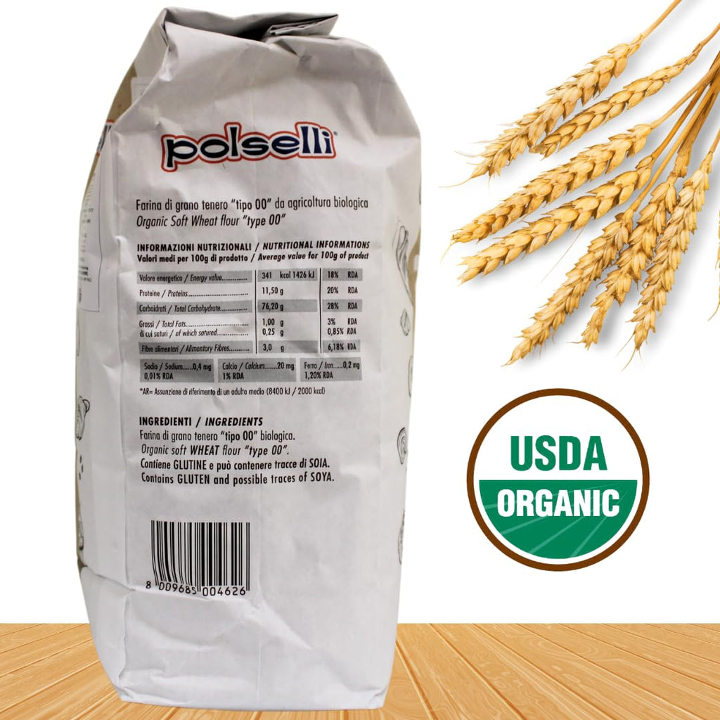 Organic Double Zero Flour, Extra Fine, 11 lbs W93549