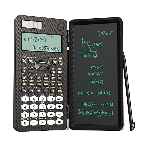 Scientific Calculator with Notepad, 2-Line Display, Solar and Battery Powered Q967