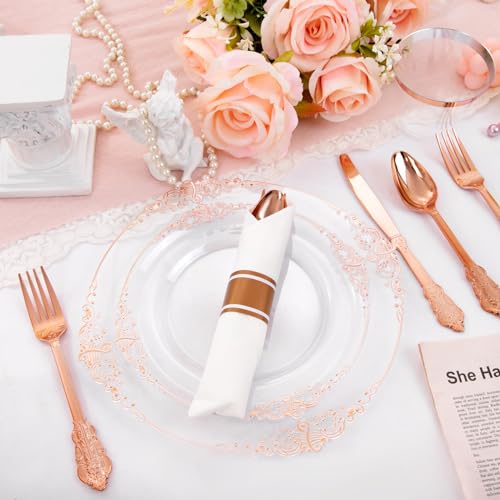 Gold Plastic Dinnerware Set for 50 Guests N48810