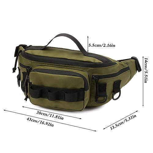 Fishing Tackle Bag, Waterproof Waist Bag for Outdoor Fishing R399