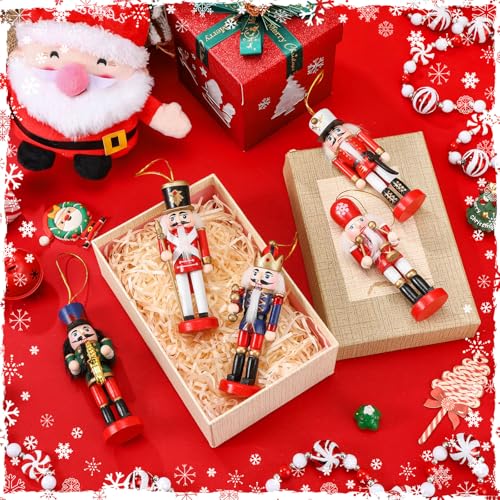 Christmas Nutcracker Ornaments Wooden Hanging Decorations 5 Inch H421